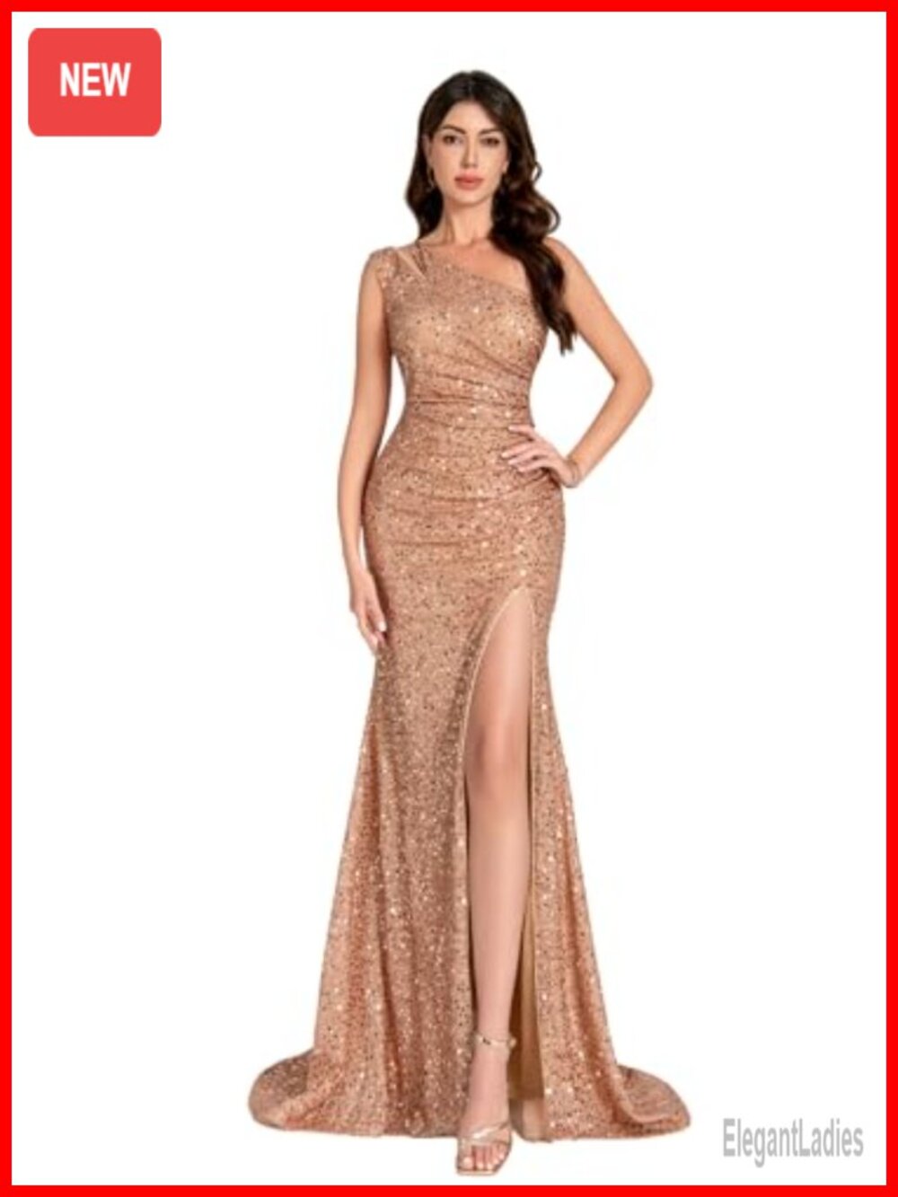 Sequin One Shoulder Mermaid Prom Dress Formal Evening Gown